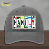 Family License Plate Art Wood Novelty License Plate Hat Unconstructed Cotton / Charcoal