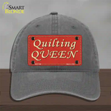 Quilting Queen Novelty License Plate Hat Unconstructed Cotton / Charcoal