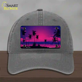 Sunset Pink Novelty License Plate Hat Unconstructed Cotton / Charcoal