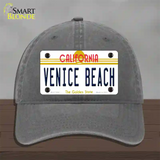 Venice Beach California Novelty License Plate Hat Unconstructed Cotton / Charcoal