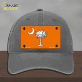 South Carolina Flag Orange Novelty License Plate Hat Unconstructed Cotton / Charcoal