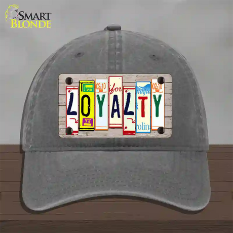 Loyalty Wood License Plate Art Novelty License Plate Hat Unconstructed Cotton / Charcoal