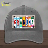 Grandma Wood License Plate Art Novelty License Plate Hat Unconstructed Cotton / Charcoal