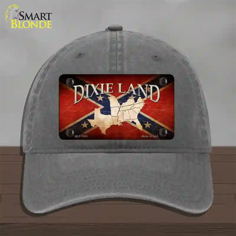 Dixie Land Novelty License Plate Hat Unconstructed Cotton / Charcoal