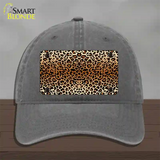 Cheetah Print Novelty License Plate Hat Unconstructed Cotton / Charcoal