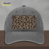 Leopard Print Novelty License Plate Hat Unconstructed Cotton / Charcoal