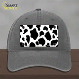 Cow Print Novelty License Plate Hat Unconstructed Cotton / Charcoal