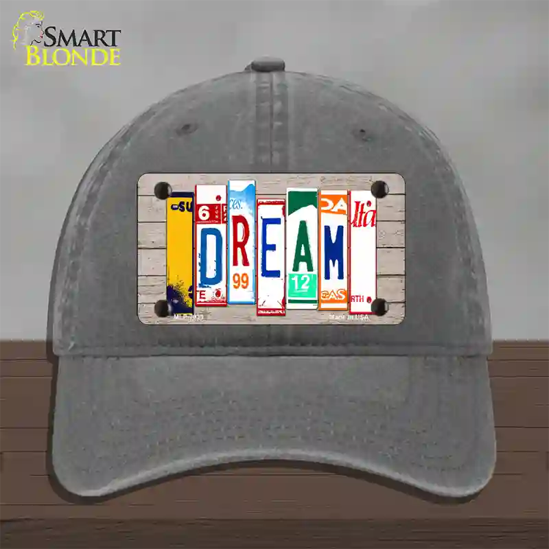 Dream Wood License Plate Art Novelty License Plate Hat Unconstructed Cotton / Charcoal