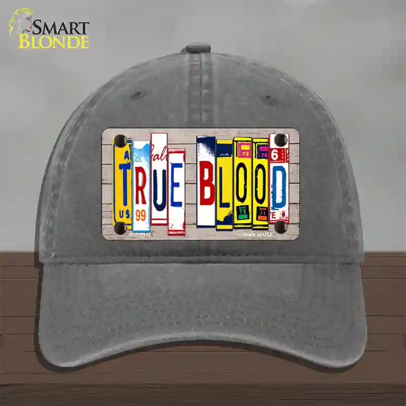 True Blood Wood License Plate Art Novelty License Plate Hat Unconstructed Cotton / Charcoal