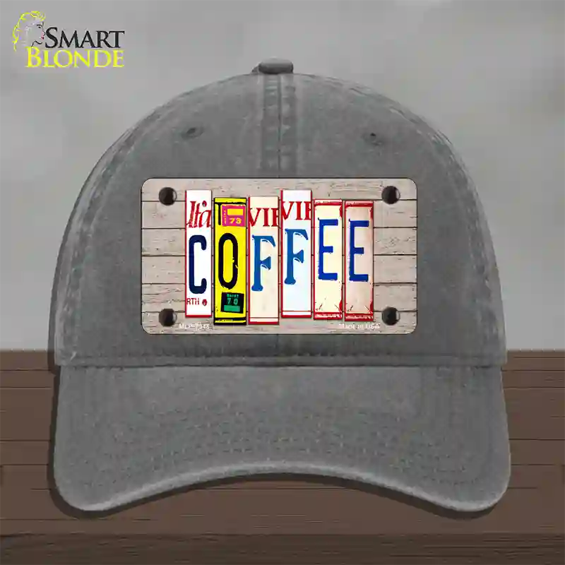 Coffee Wood License Plate Art Novelty License Plate Hat Unconstructed Cotton / Charcoal