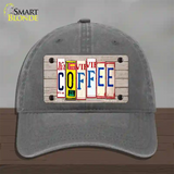 Coffee Wood License Plate Art Novelty License Plate Hat Unconstructed Cotton / Charcoal