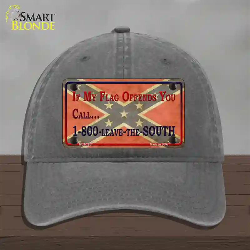 Leave The South Novelty License Plate Hat Unconstructed Cotton / Charcoal