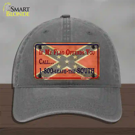 Leave The South Novelty License Plate Hat Unconstructed Cotton / Charcoal