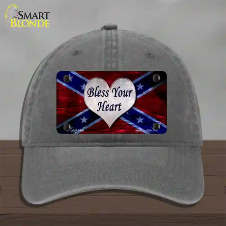 Bless Your Heart Novelty License Plate Hat Unconstructed Cotton / Charcoal