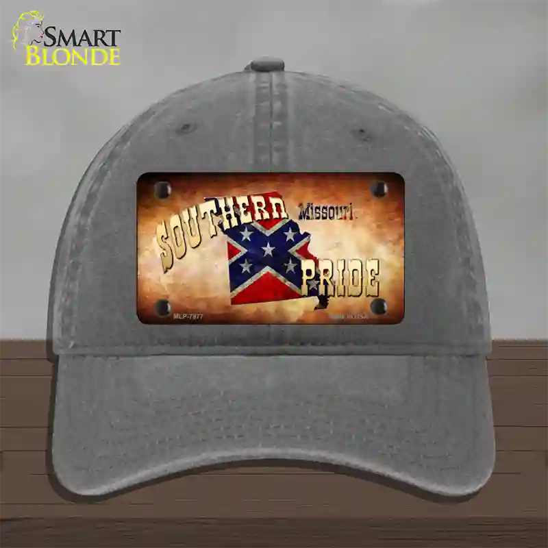 Southern Pride Missouri Novelty License Plate Hat Unconstructed Cotton / Charcoal