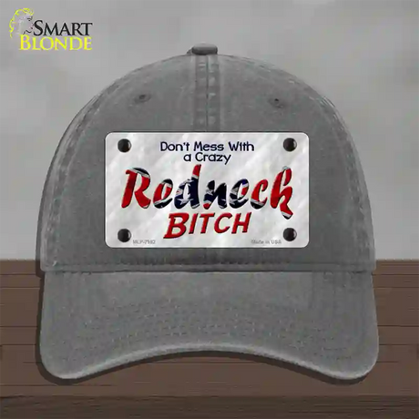 Dont Mess With Crazy Novelty License Plate Hat Unconstructed Cotton / Charcoal