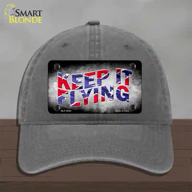 Keep It Flying Novelty License Plate Hat Unconstructed Cotton / Charcoal