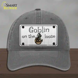 Goblin On The Loose Novelty License Plate Hat Unconstructed Cotton / Charcoal