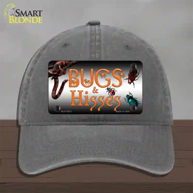 Bugs & Hisses Novelty License Plate Hat Unconstructed Cotton / Charcoal