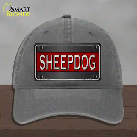 Sheepdog Thin Red Line Novelty License Plate Hat Unconstructed Cotton / Charcoal