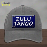 Zulu Tango Novelty License Plate Hat Unconstructed Cotton / Charcoal