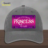 My Favorite Princess Is Me Novelty License Plate Hat Unconstructed Cotton / Charcoal