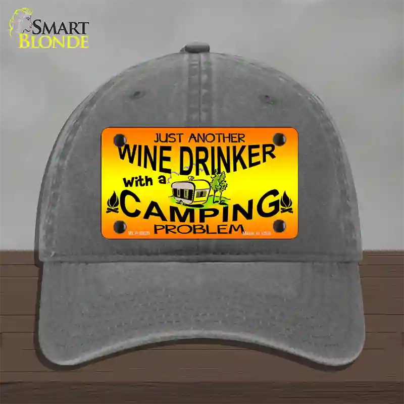 Just Another Wine Drinker Novelty License Plate Hat Unconstructed Cotton / Charcoal