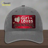 This Girl Loves Her Diamondbacks Novelty License Plate Hat Unconstructed Cotton / Charcoal