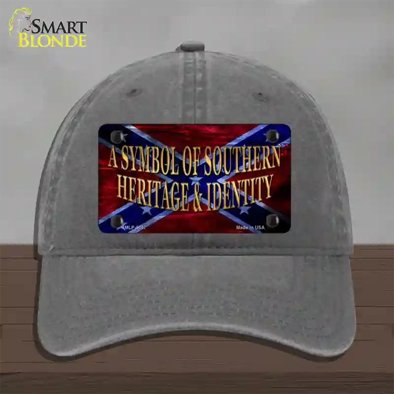 Symbol Of Southern Heritage Novelty License Plate Hat Unconstructed Cotton / Charcoal