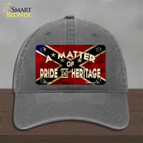 Matter Of Pride Novelty License Plate Hat Unconstructed Cotton / Charcoal