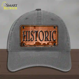 Historic Novelty License Plate Hat Unconstructed Cotton / Charcoal