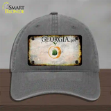 Georgia Rusty Blank Novelty License Plate Hat Unconstructed Cotton / Charcoal