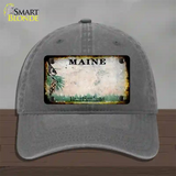 Maine Rusty Blank Novelty License Plate Hat Unconstructed Cotton / Charcoal