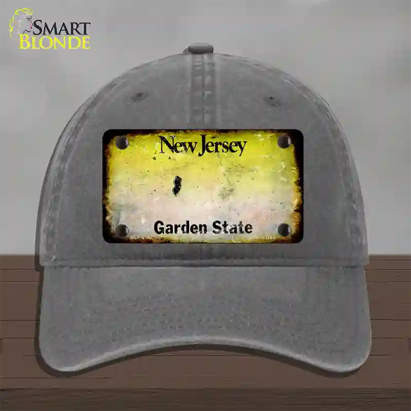 New Jersey Rusty Blank Novelty License Plate Hat Unconstructed Cotton / Charcoal