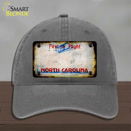 North Carolina Rusty Blank Novelty License Plate Hat Unconstructed Cotton / Charcoal