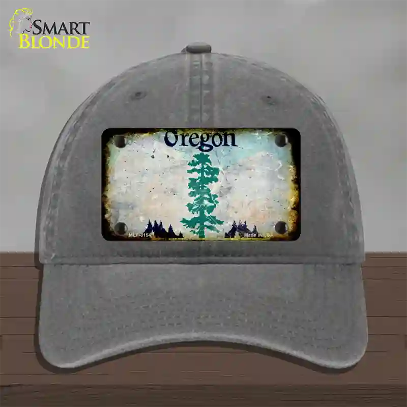 Oregon Rusty Blank Novelty License Plate Hat Unconstructed Cotton / Charcoal