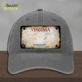 Virginia Rusty Blank Novelty License Plate Hat Unconstructed Cotton / Charcoal