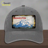 Washington Rusty Blank Novelty License Plate Hat Unconstructed Cotton / Charcoal