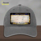 West Virginia Rusty Blank Novelty License Plate Hat Unconstructed Cotton / Charcoal