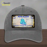 Nova Scotia Rusty Blank Novelty License Plate Hat Unconstructed Cotton / Charcoal