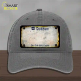 Quebec Rusty Blank Novelty License Plate Hat Unconstructed Cotton / Charcoal