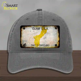 Guam Rusty Blank Novelty License Plate Hat Unconstructed Cotton / Charcoal