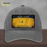 New York Yellow Rusty Blank Novelty License Plate Hat Unconstructed Cotton / Charcoal