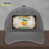 Florida Orange Rusty Blank Novelty License Plate Hat Unconstructed Cotton / Charcoal