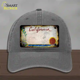 California Palm Tree Rusty Blank Novelty License Plate Hat Unconstructed Cotton / Charcoal