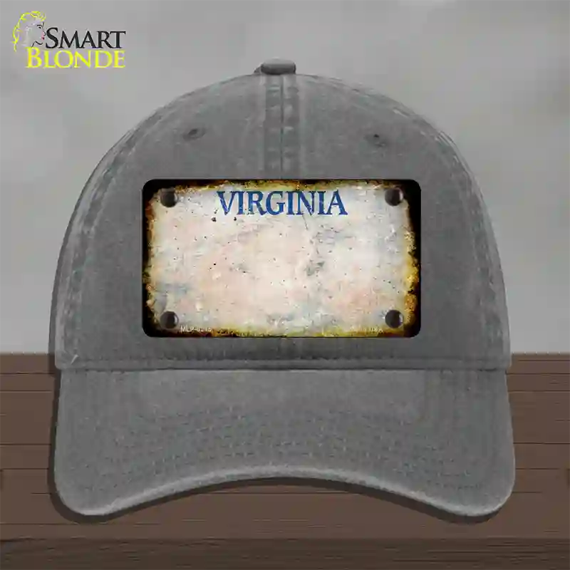 Virginia Old Dominion Rusty Blank Novelty License Plate Hat Unconstructed Cotton / Charcoal