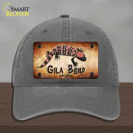 Gila Bend Gila Monster Novelty License Plate Hat Unconstructed Cotton / Charcoal