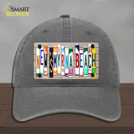 New Smyrna Beach Plate Art Novelty License Plate Hat Unconstructed Cotton / Charcoal