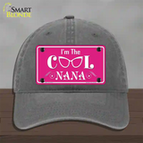 Im The Cool Nana Novelty License Plate Hat Unconstructed Cotton / Charcoal