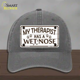 My Therapist Novelty License Plate Hat Unconstructed Cotton / Charcoal